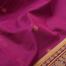 Ornate Pink Cotton Saree with Kanjivaram Motifs * 150462