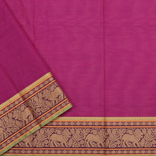 Ornate Pink Cotton Saree with Kanjivaram Motifs * 150462