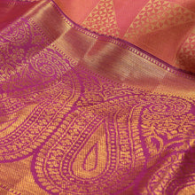 Orange Saree with Geometric Pattern 35517